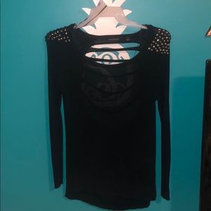 Black studded cut out sweater🖤🤘🏻